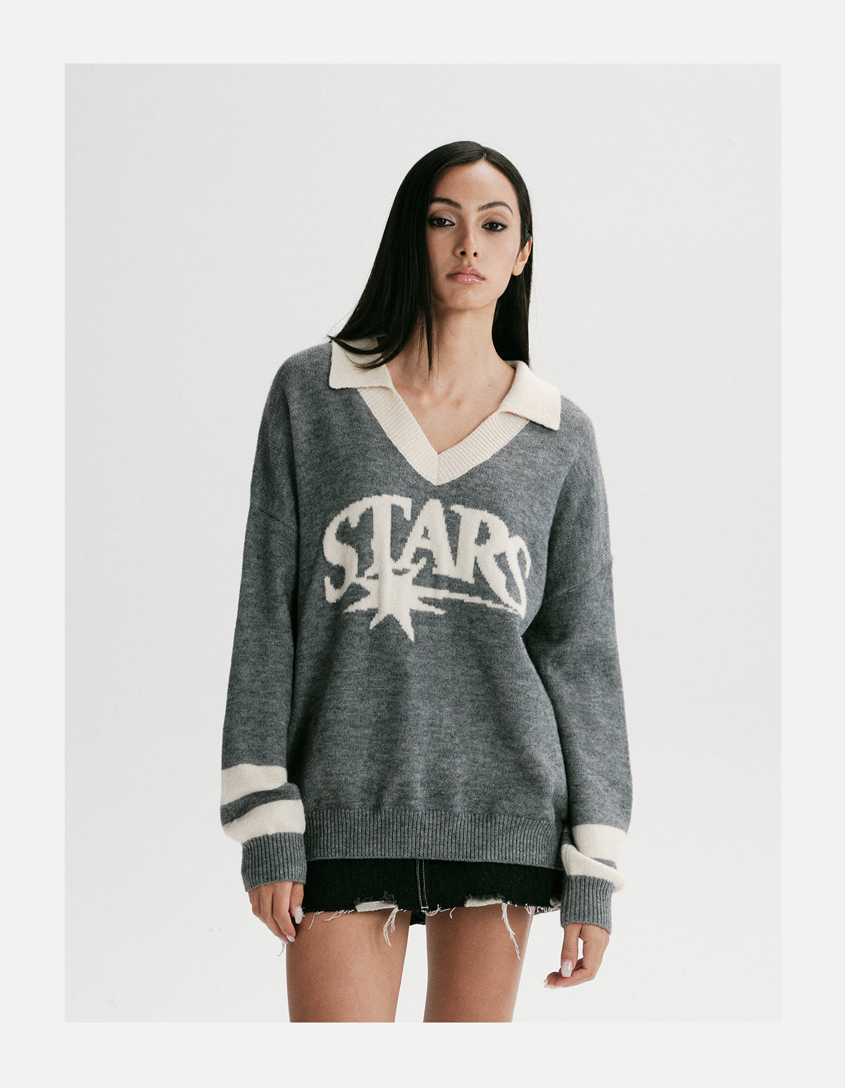 Src V-neck Sweater Grey