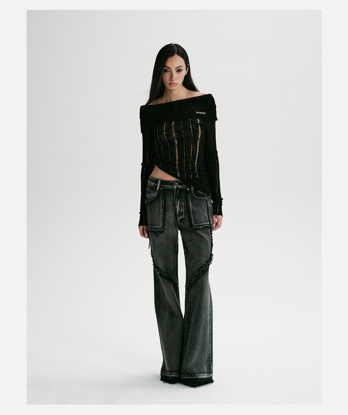 Black Frayed Jeans