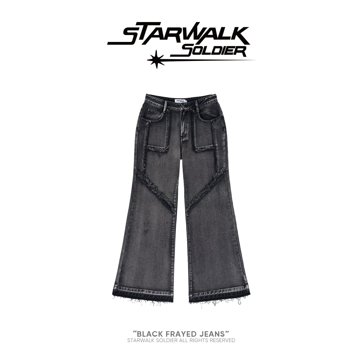 Black Frayed Jeans