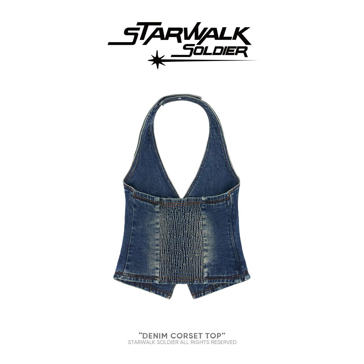 Denim Croset Top