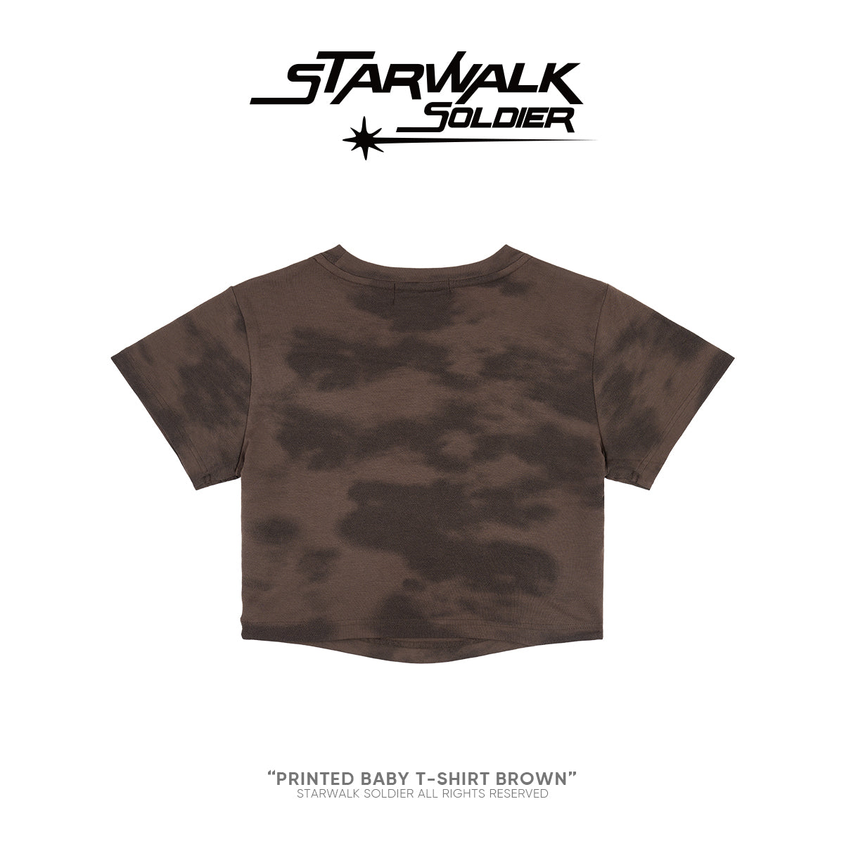 Printed Baby T shirt Brown