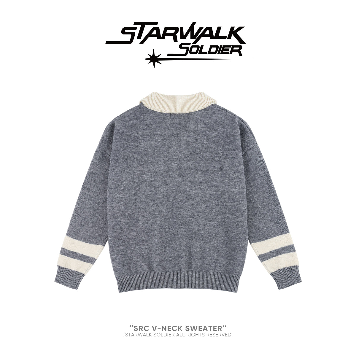 Src V-neck Sweater Grey