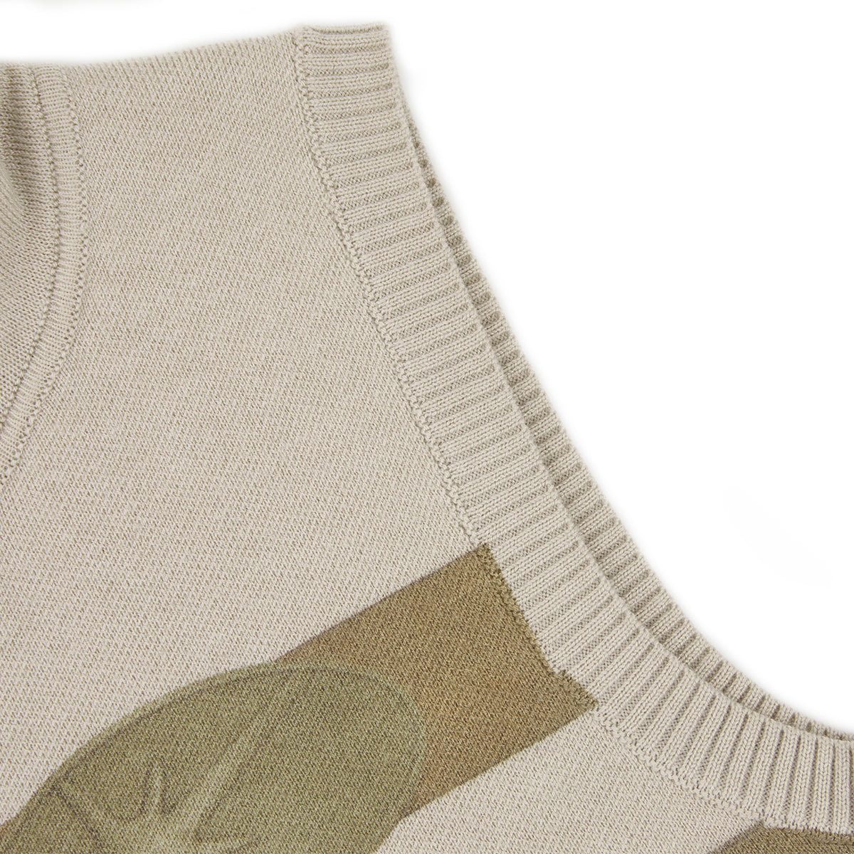 Beige Turtleneck Tank Top