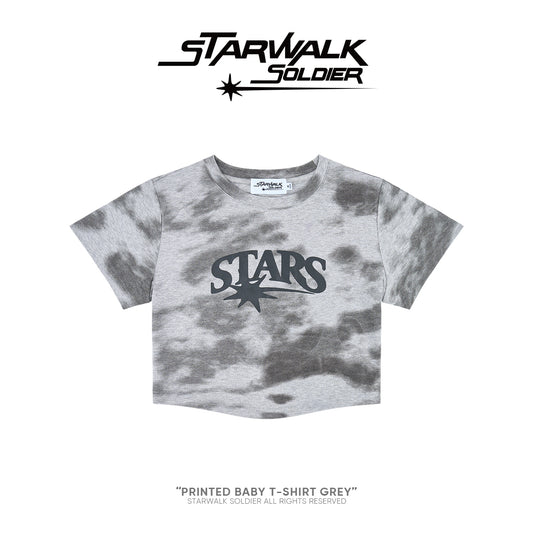 Printed Baby T shirt Grey