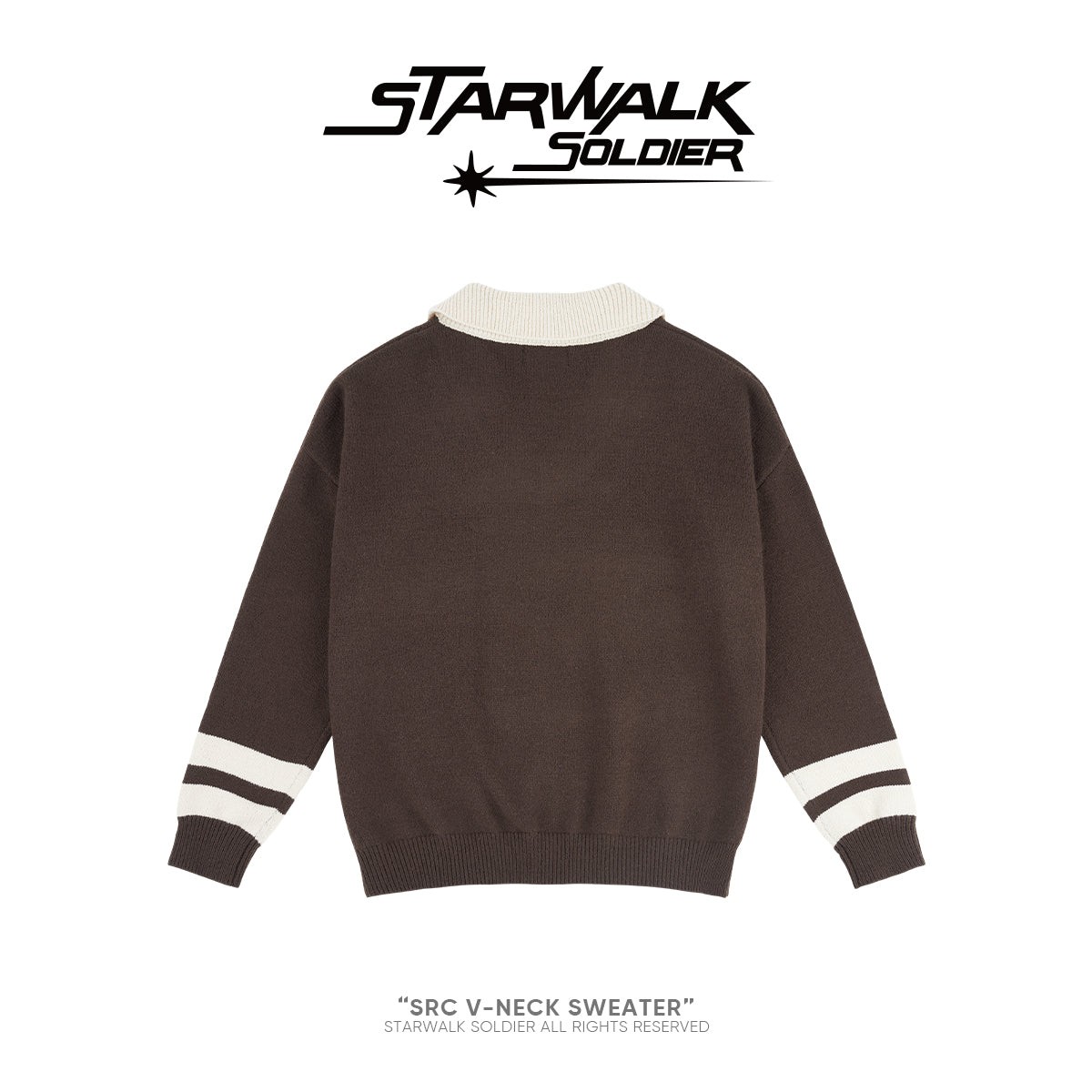 Src V-neck Sweater Brown