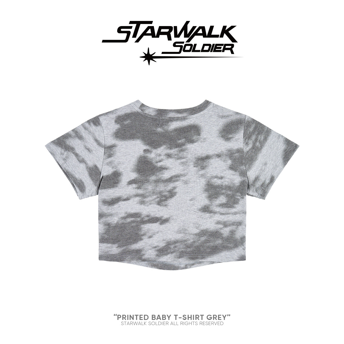 Printed Baby T shirt Grey