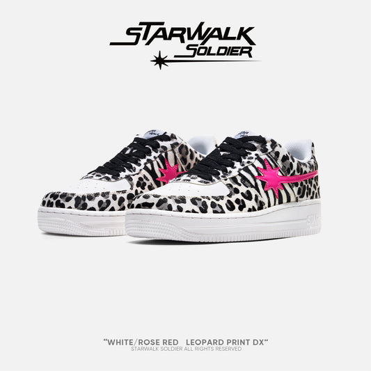 SKYSOLDIER WHITE/ROSE RED LEOPARD PRINT DX